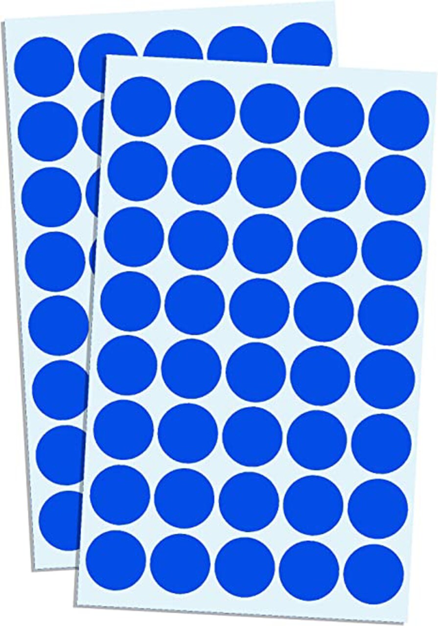 Dot Stickers 25 Sheets 3/4" (19mm) – 1280 Pack | Color Coding, Organizing & Craft Labels